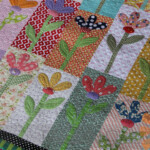 Piece N Quilt Scrappy Flower Quilt Custom Machine Quilting By