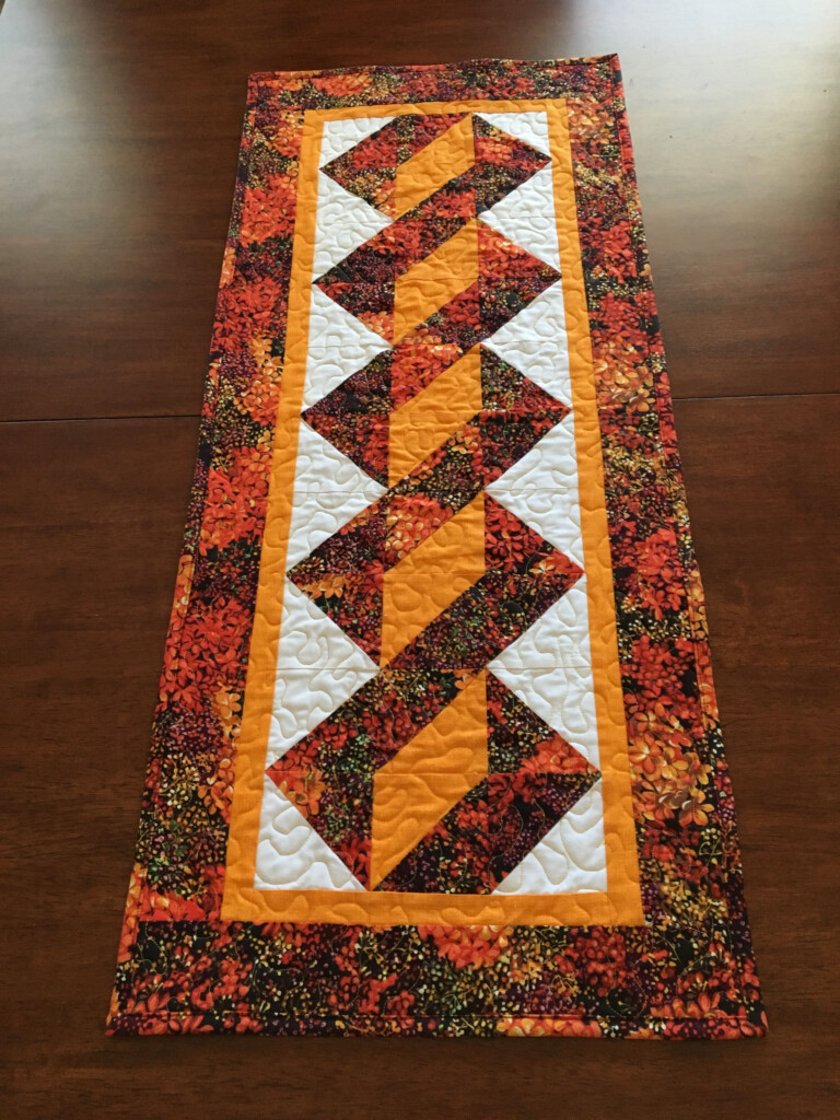 Pole Twist Table Runner Created For My Daughter Quilted Table 