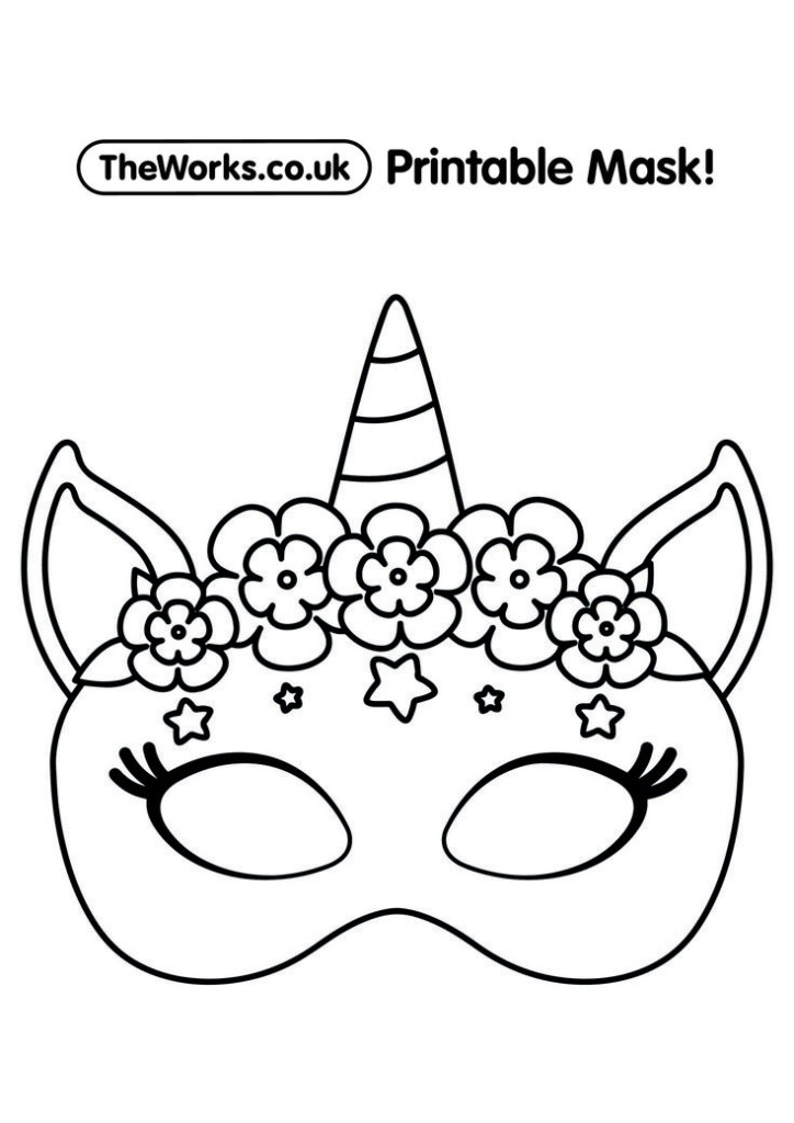 Print Off Your Own Amazing Animal Masks The Works Unicorn Mask 