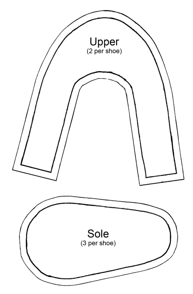 Printable Baby Shoe Patterns Free Templates Organized Occurrences 