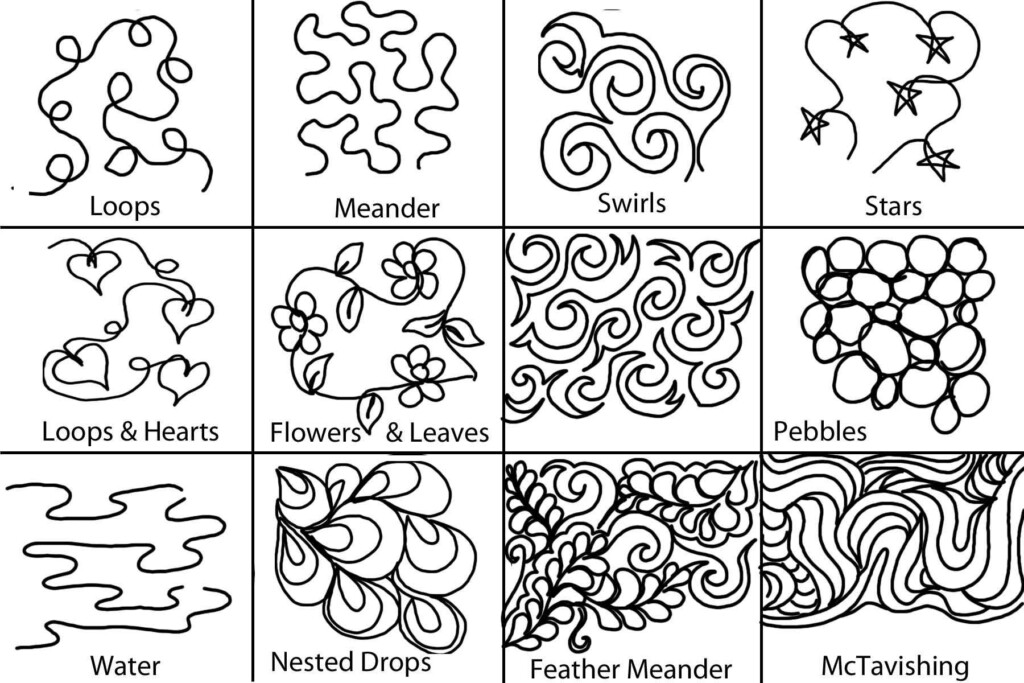 Printable Continuous Line Quilting Patterns Easy Free Motion Free 