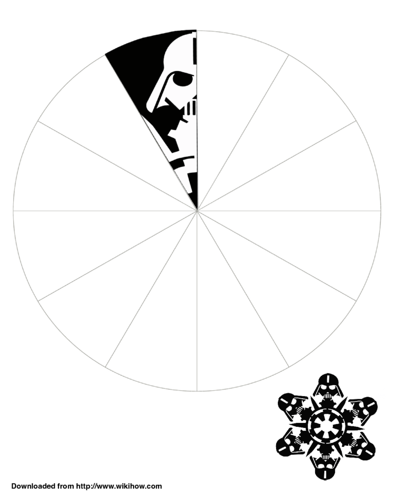 Printable Darth Vader Snowflake Template WikiHow Star Wars 