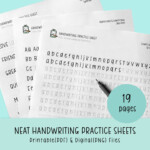 Printable Handwriting Worksheets5 Pages Letters Words And Etsy