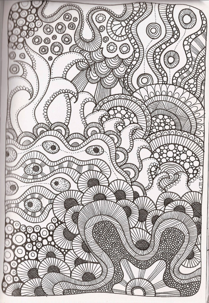 Printable Zentangle Patterns Coloring Pages