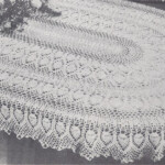 RARE VHTF Oval Pineapple Tablecloth Crochet Pattern 60 X 80 Crochet