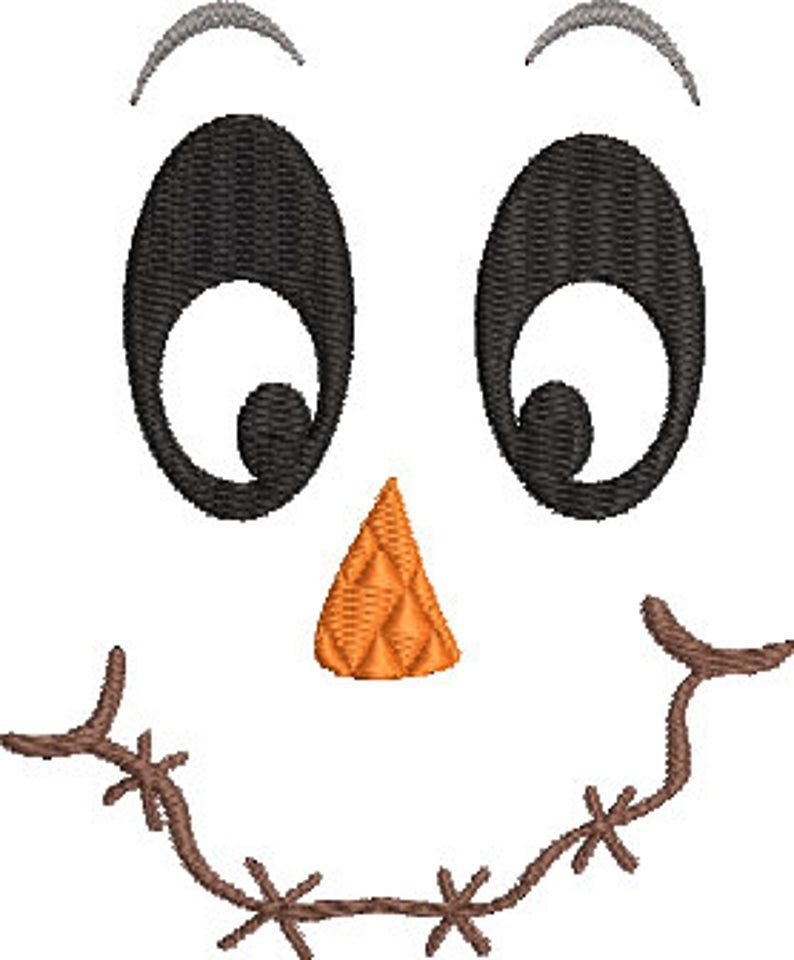 Scarecrow Face Design Machine Embroidery Design Digital Etsy