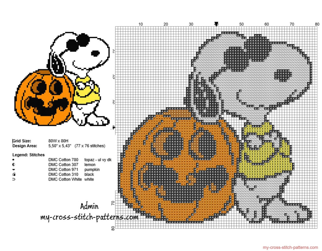 Snoopy Cross Stitch Patterns ALL STITCHES 2 PATTERN SET SNOOPY 