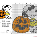 Snoopy Cross Stitch Patterns ALL STITCHES 2 PATTERN SET SNOOPY