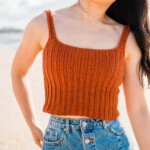 Square Neck Ribbed Crop Top Free Crochet Pattern For The Frills