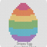 Stripey Egg Cross Stitch Chart Free Cross Stitch Cross Stitch