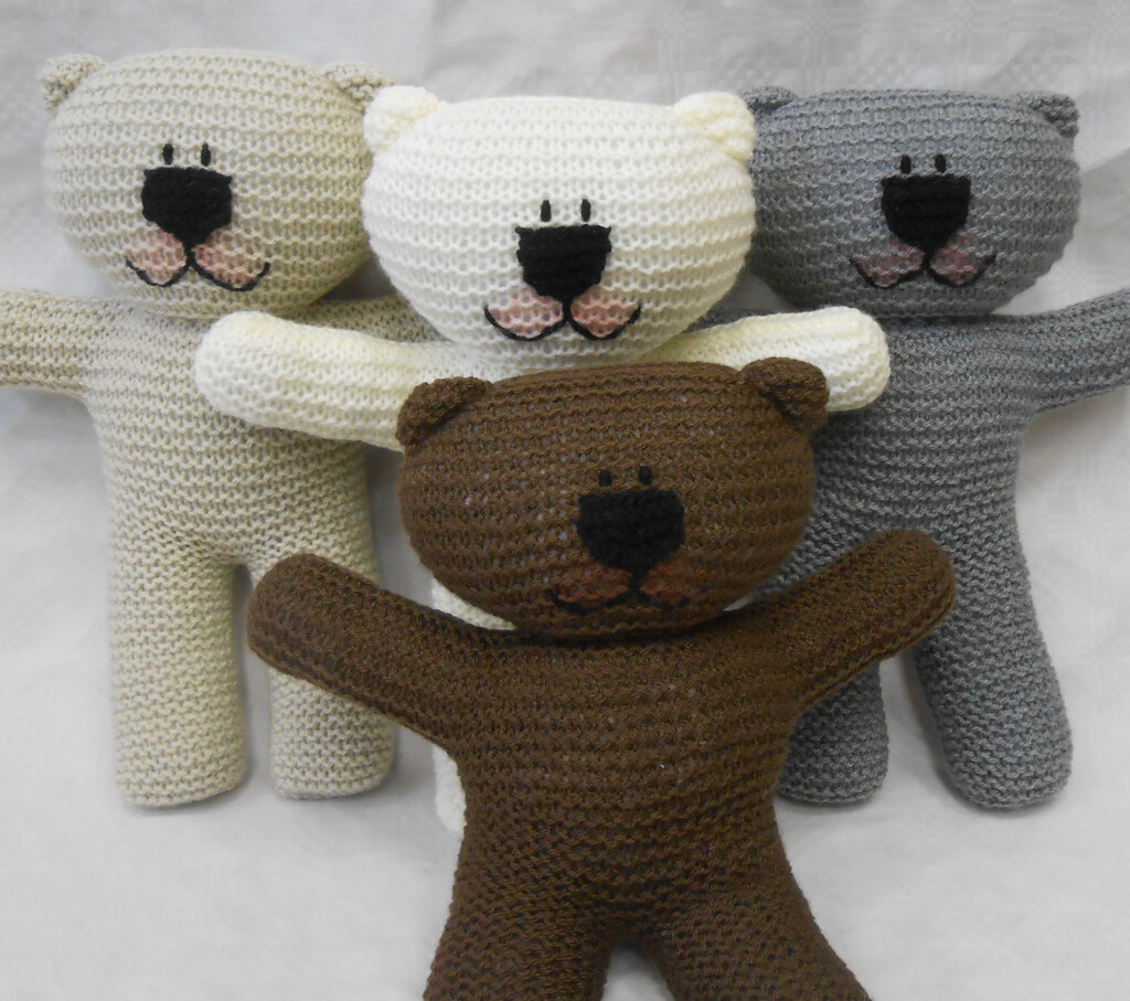 Teddy Bear Easy Knit Pattern Suitable For Beginner Knitters With 