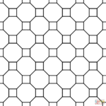 Tessellation With Octagon And Square Coloring Page Free Printable