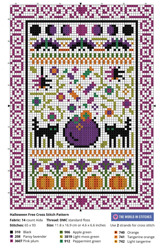 The World In Stitches Halloween Cross Stitch Patterns Cross Stitch 