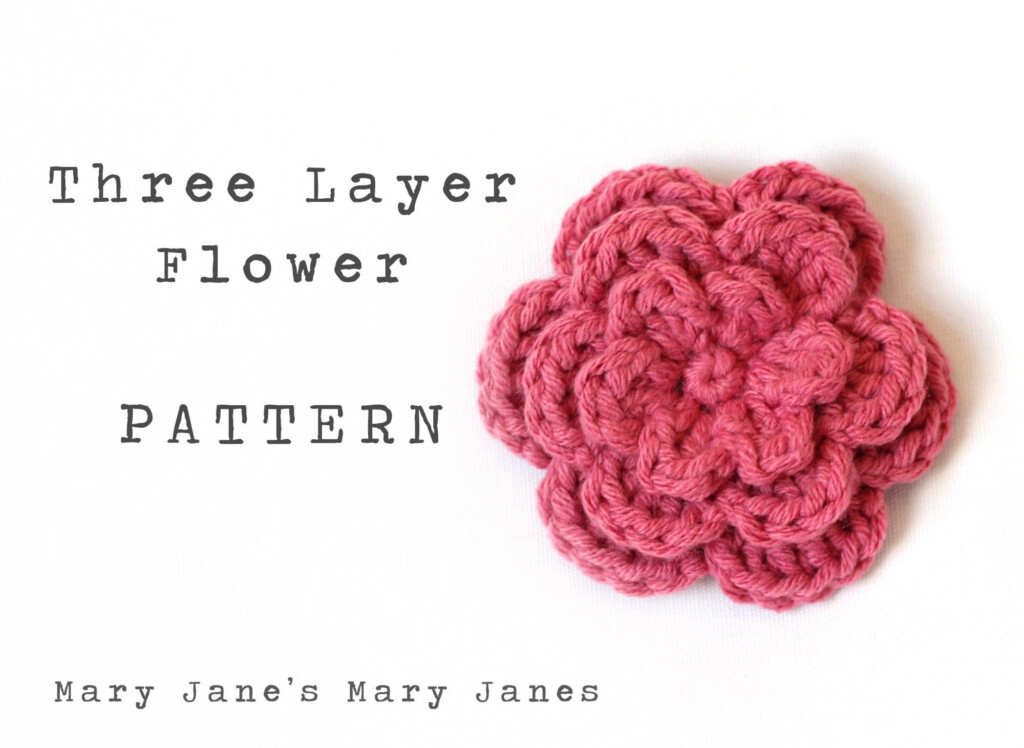 Three Layer Flower Pattern Free Pattern Crochet Flower Patterns 