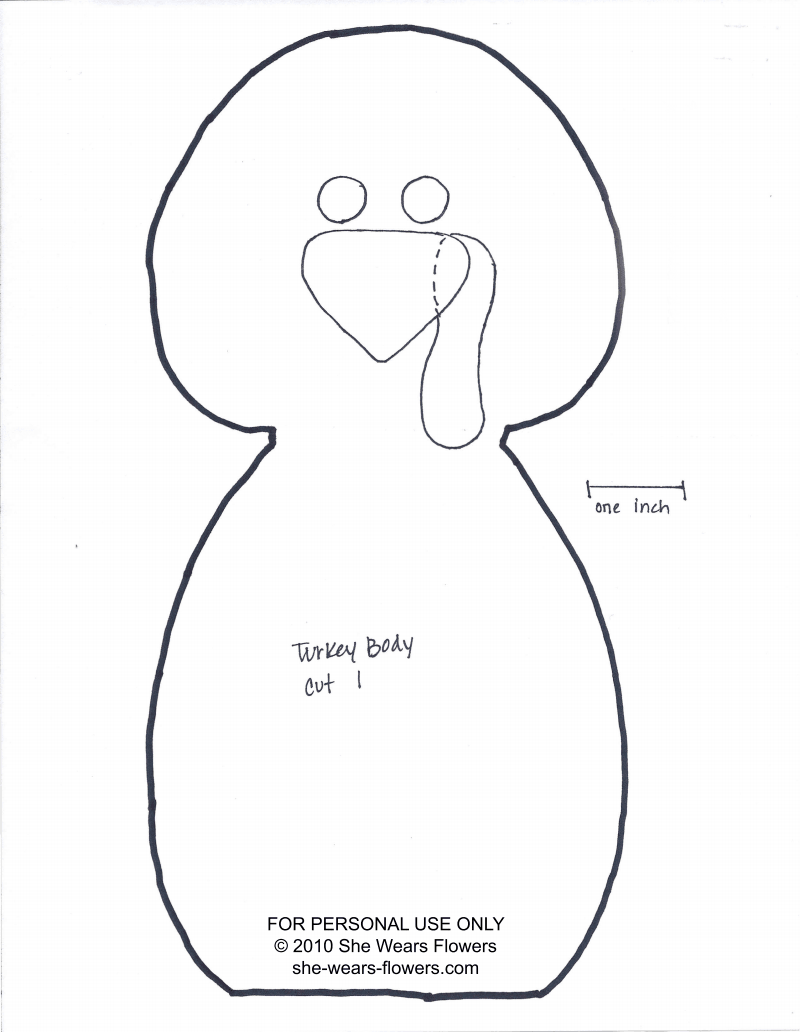 Turkey Body Printable Para Dibujar