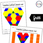 Valentine s Pattern Block Mats Playdough To Plato