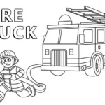 Zatienen Tyran pina Firetruck Truck Coloring Book Pe o Presko i